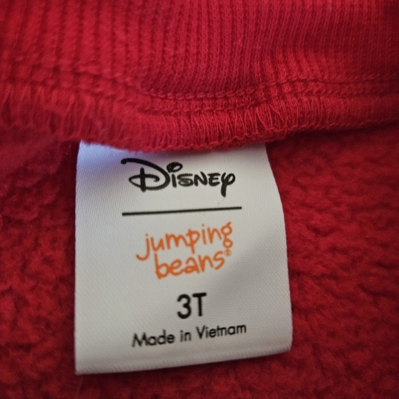 Minnie Mouse Fleece Sweatshirt | 3T | Red | Girls | Toddler | Disney | Top - Picture 3 of 4